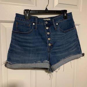 Madewell High Rise Shorts - Button Fly